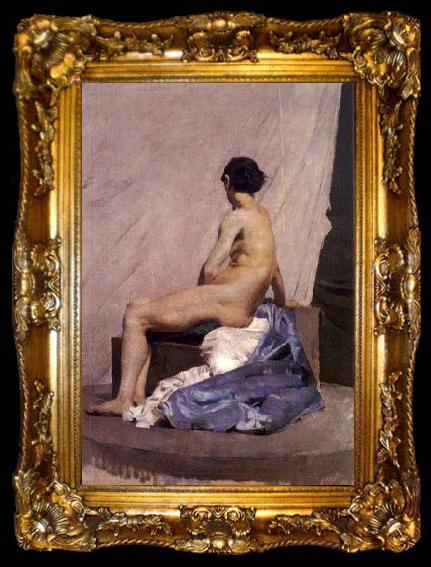 framed  unknow artist Model painting, ta009-2